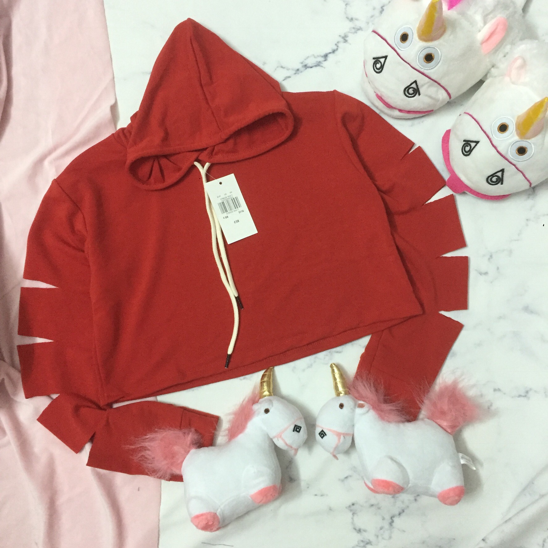 Hoodie croptop (38-55kg). Có Ảnh thật