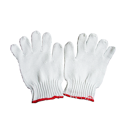 combo 10 đôi găng tay lao động len trắng.