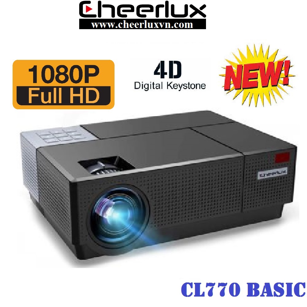Trả góp 0%]Máy chiếu Cheerlux CL770 projector Full HD 1920x1080