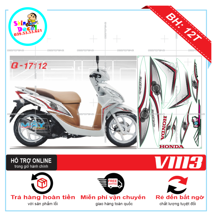 TEM XE VISION 2012 EDITION, TEM RỜI XE VISION 2012 EDITON TRẮNG ĐỎ