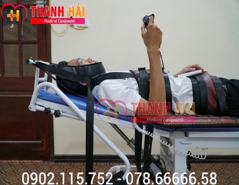 GIƯỜNG KÉO VÀ NẮN CỘT SỐNG LƯNG BẰNG ĐIỆN