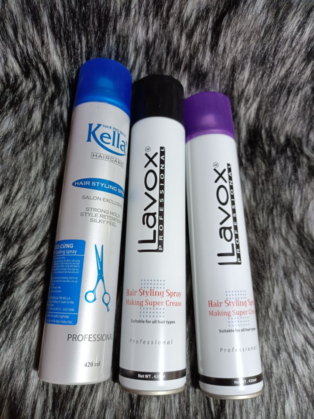 Keo xịt tóc cứng mềm lavox, kella