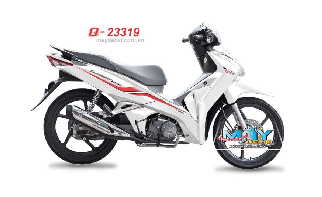 tem rời wave 125i xe trắng