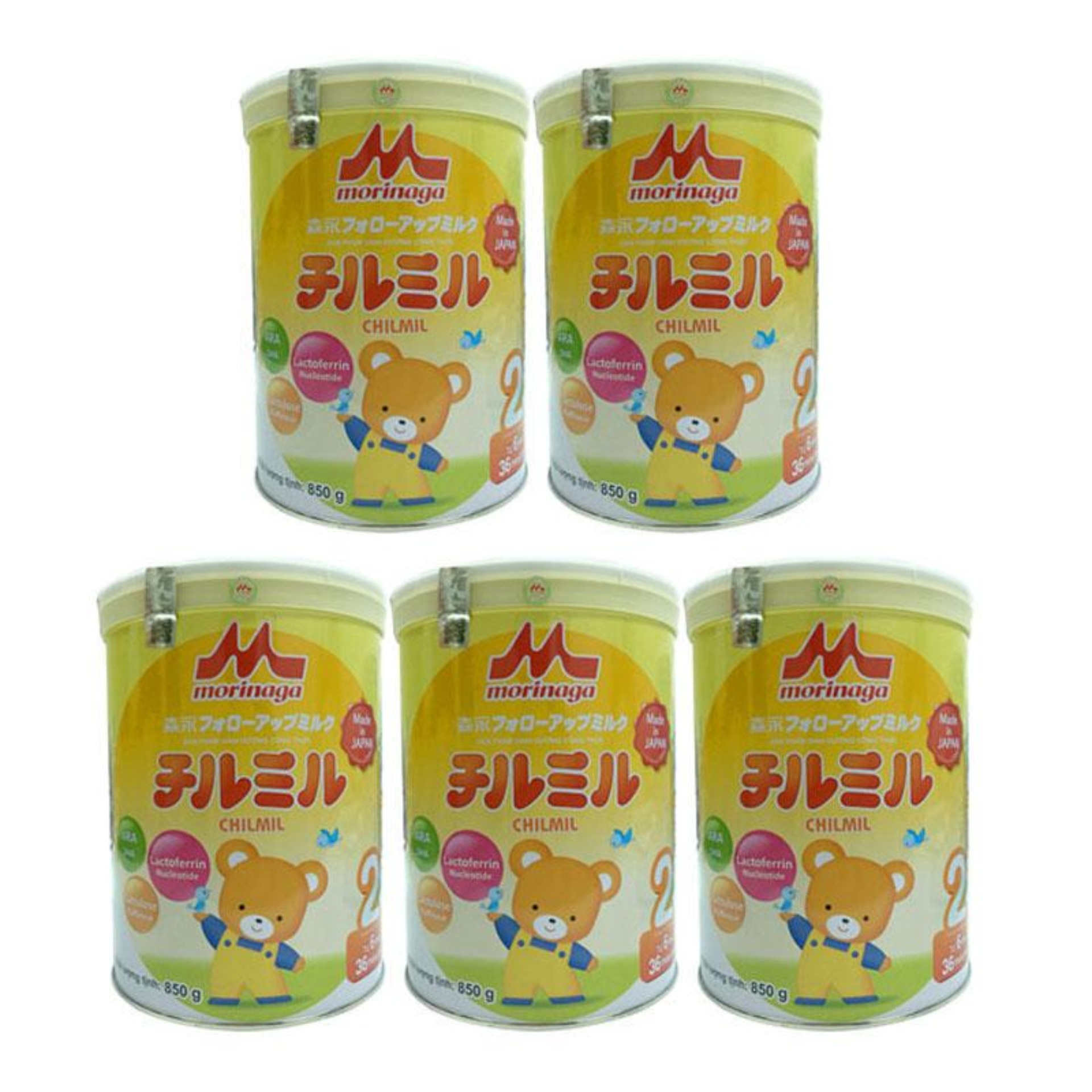 [HCM]Bộ 5 hộp sữa Morinaga số 2 850g (Hàng ko đai)