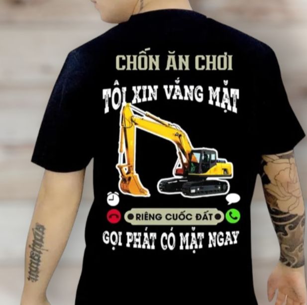 Áo Thun Độc Lạ - Áo Thun In 3D Riêng Múc Đất Gọi Phát Có Mặt Ngay