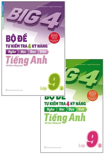 Fahasa - Combo Sách Hay Big 4 - Bộ Đề Tự Kiểm Tra 4 Kỹ Năng Nghe - Nói - Đọc - Viết  Tiếng Anh Lớp 9