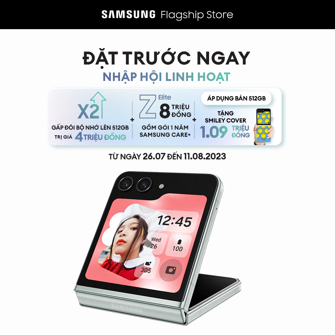 [VOUCHER SỐC LÊN TỚI 5TRIEU]Điện thoại Samsung Galaxy Z Flip5