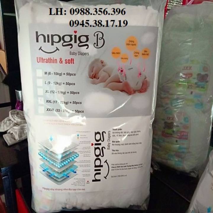 Babyzone 84 Tã quần Hipgig xuất nhật 50 miếng siêu thấm hút