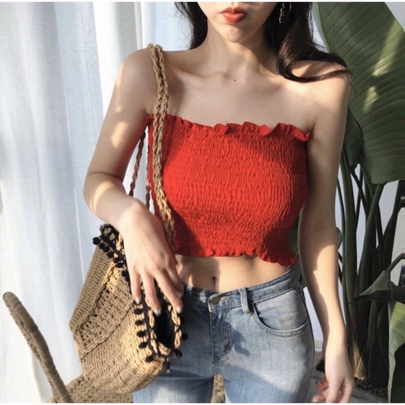 áo ống voan nhún