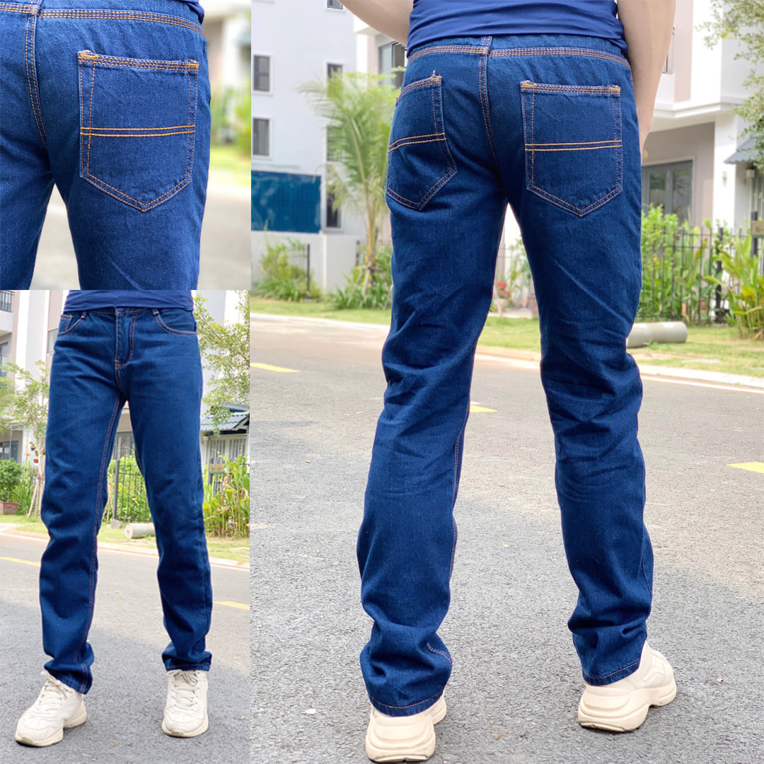Quần JEAN DÀI Nam Ống suông chất vải jean cotton mềm mịn, form chuẩn đẹp - Có size Bự Jean002