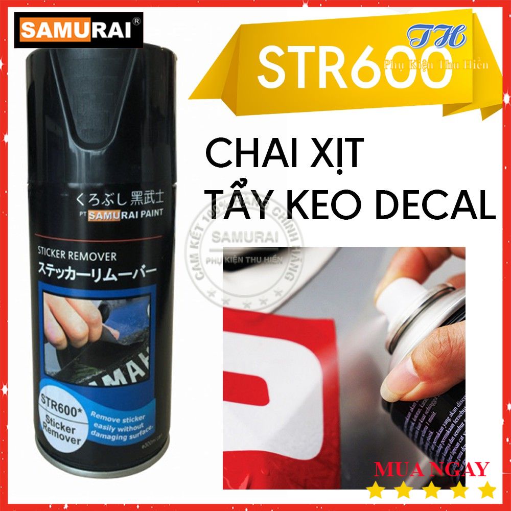 Chai tẩy samurai paint str600 chuyên tẩy keo decal băng keo dính lâu năm