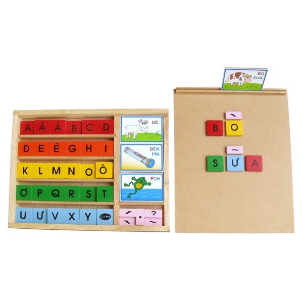 [HCM]Bộ học vần bằng gỗ winwintoys 60312