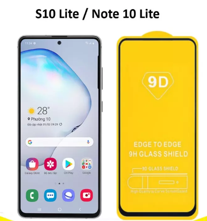 Cường lực 9D full màn hình cho Samsung Galaxy s10 Lite / Note 10 Lite full keo thế hệ mới