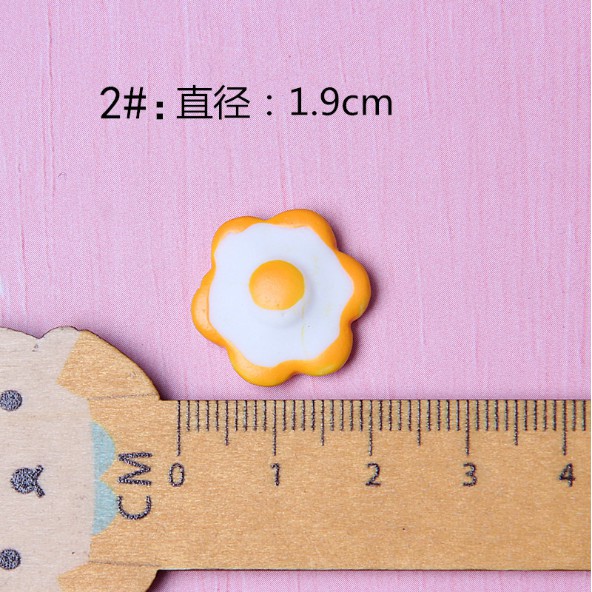 Jibbitz sticker gắn dép Crocs hình trứng chiên, vỏ trứng