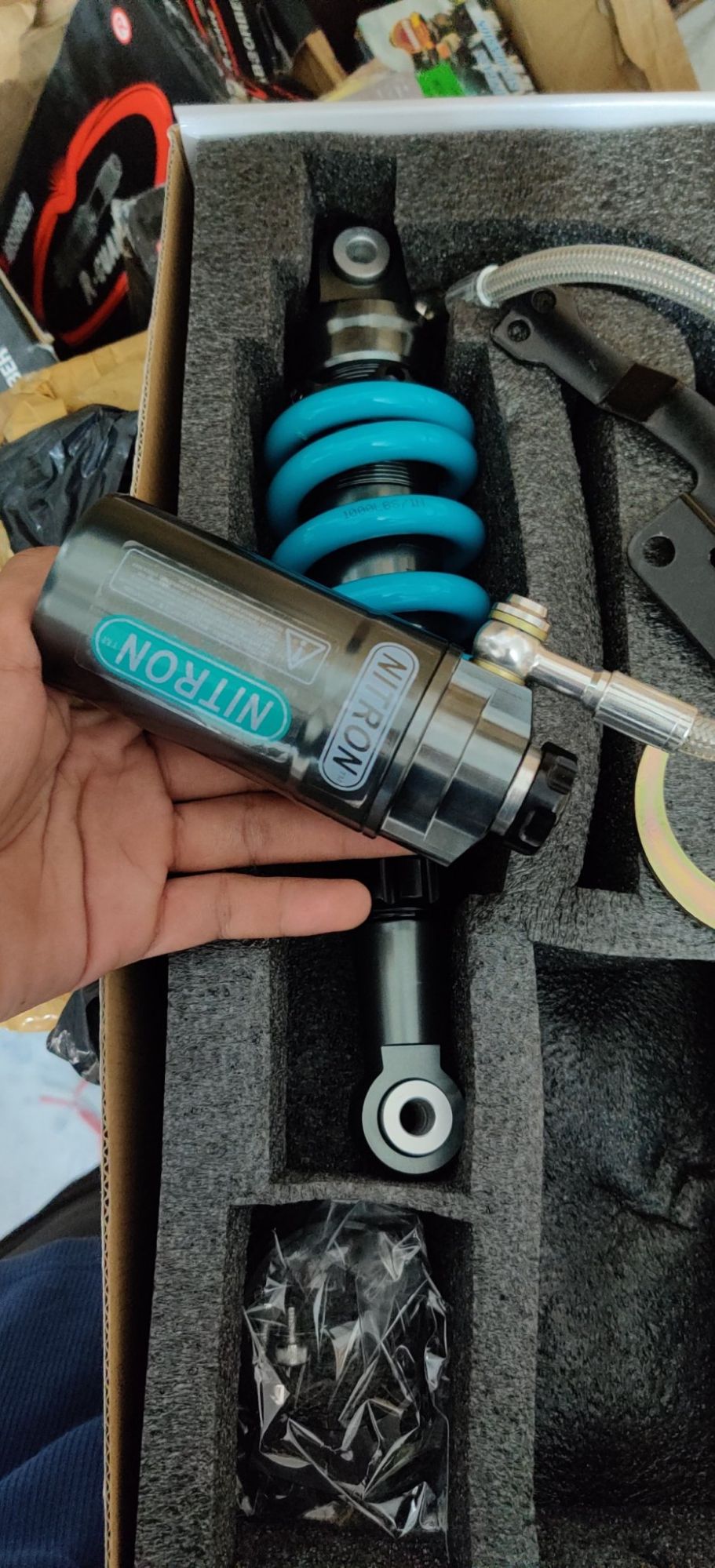 [HCM]Phuộc Nitron xoay 360 bình dầu Raider fi Satria