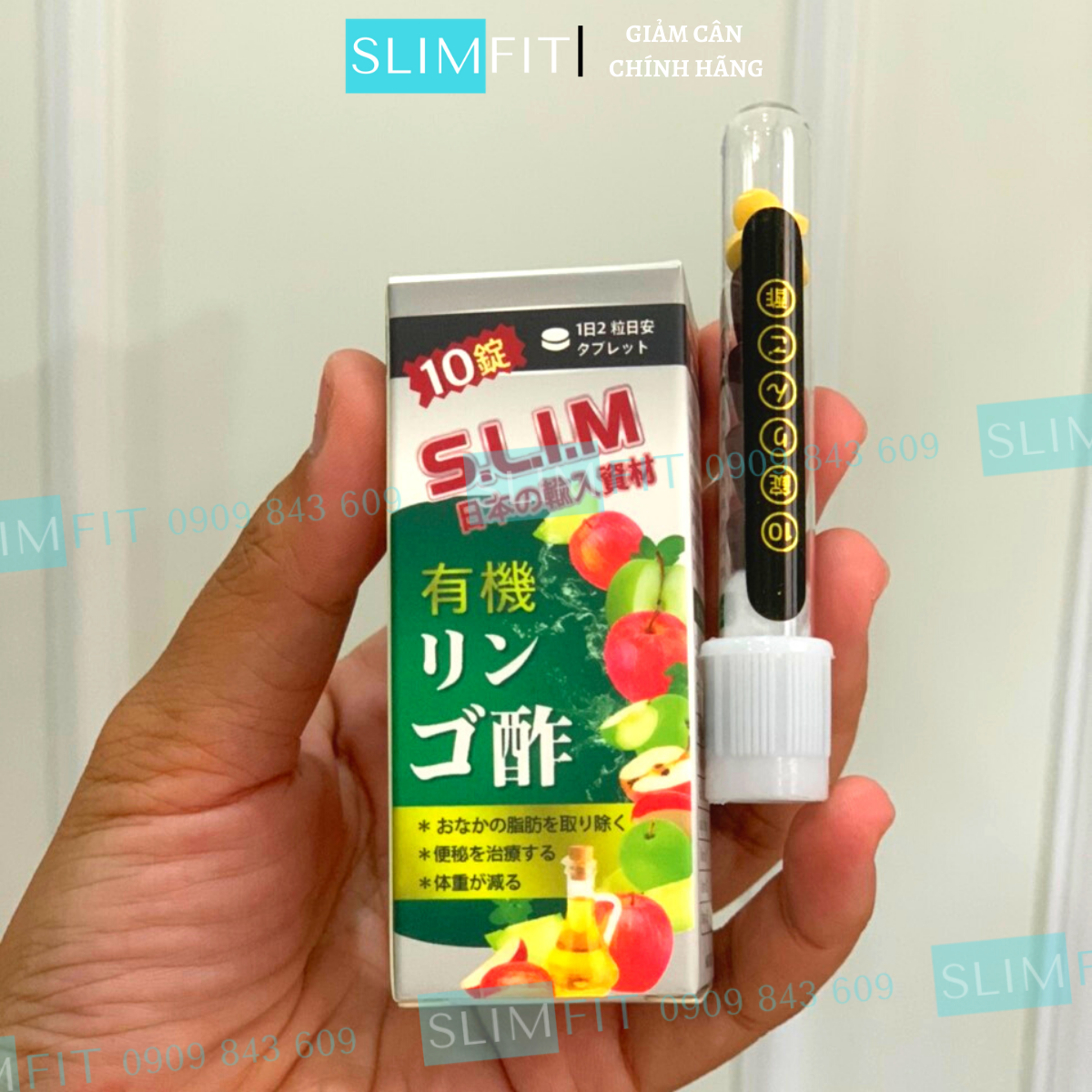 Viên uống xổ mỡ Giấm táo Nhật - Hộp 14 viên