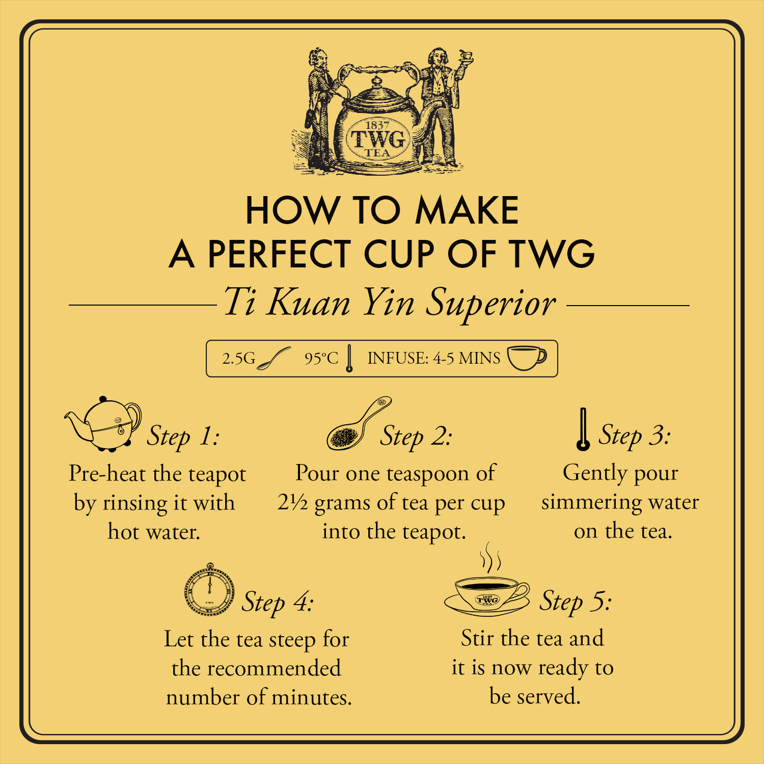 TWG Tea - Ti Kuan Yin Superior Tea (2.5g x 15 teabags) | Oolong Tea