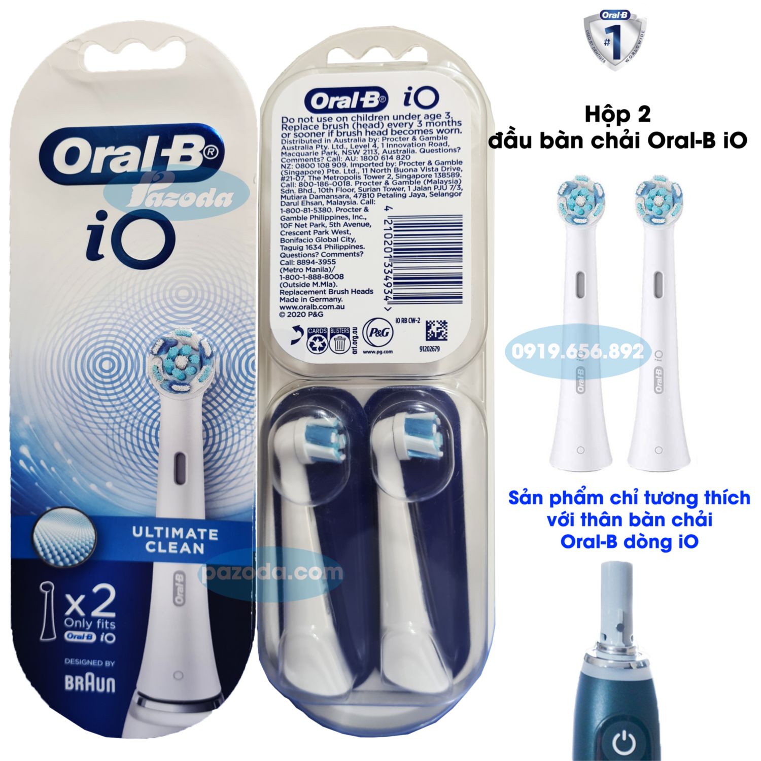 Đầu bàn chải điện Oral-B iO Ultimate Clean (đầu thay cho bàn chải điện Oral-B iO)