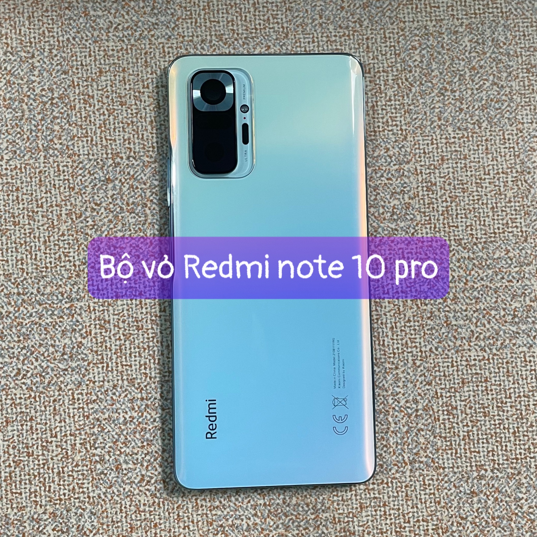Bộ xương vỏ xiaomi Redmi note 10 pro ,kèm khay sim,phím,kính camera