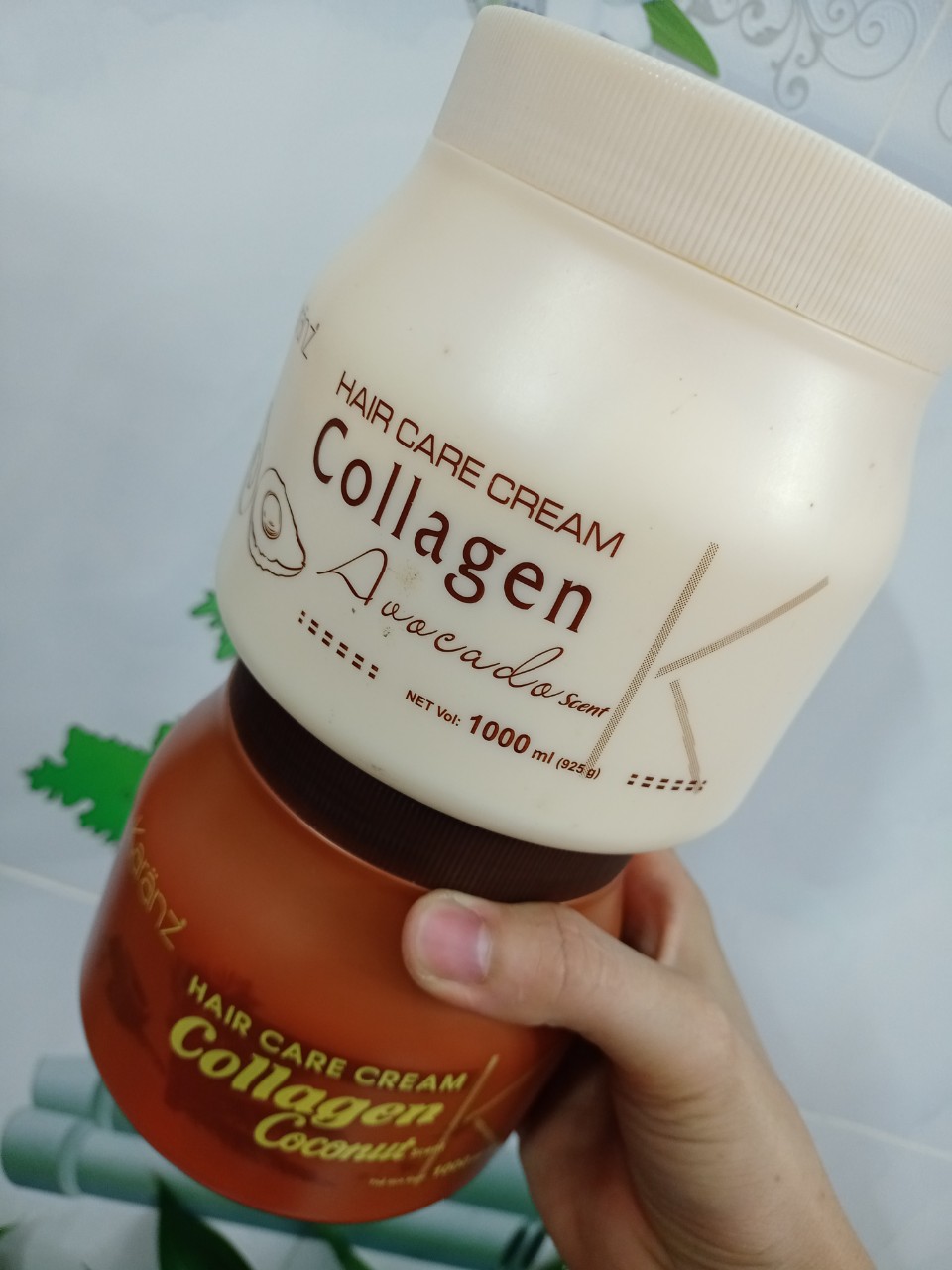 1000ml Dầu hấp phục hồi tóc tóc Collagen Karanz