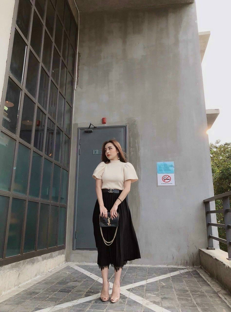 Áo thun gân len cổ cao tay cánh dơi siêu hot