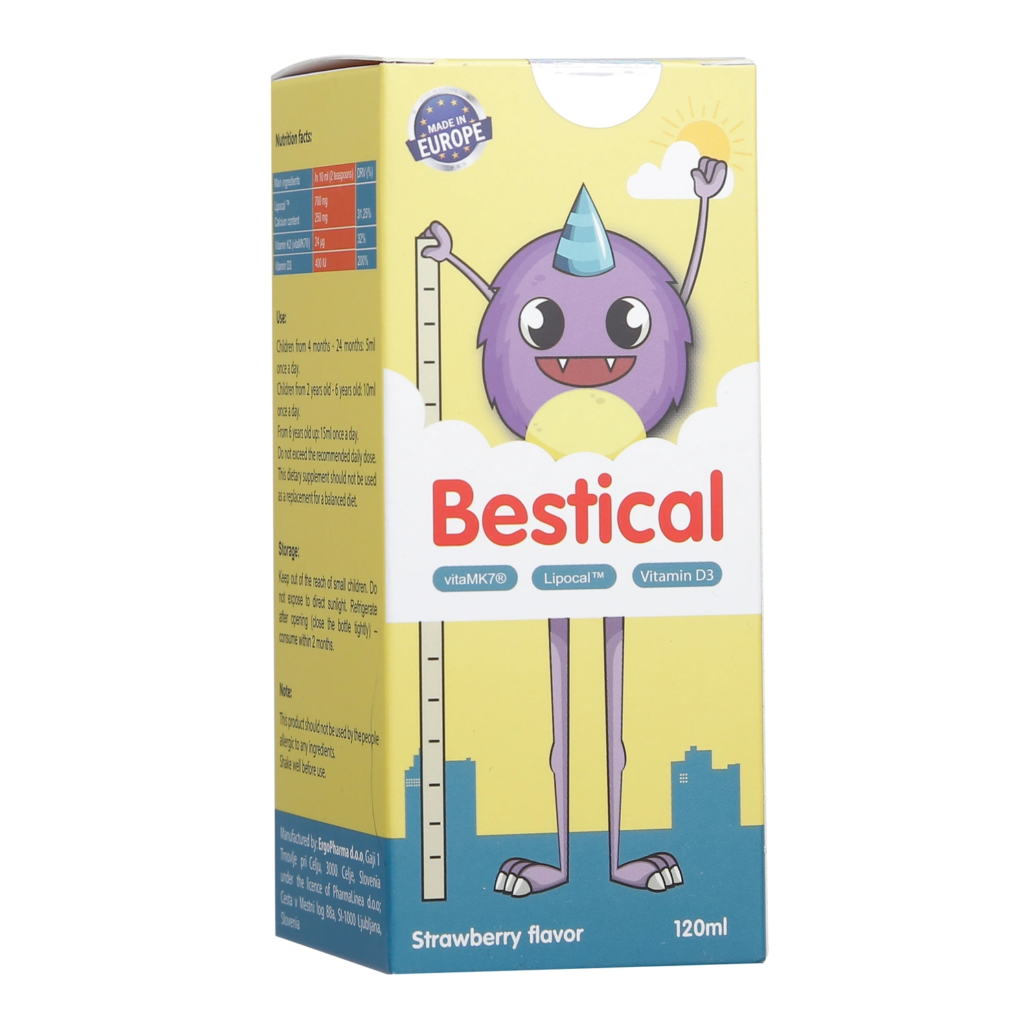 Canxi sinh học bestical giúp tăng chiều cao - chai 120ml