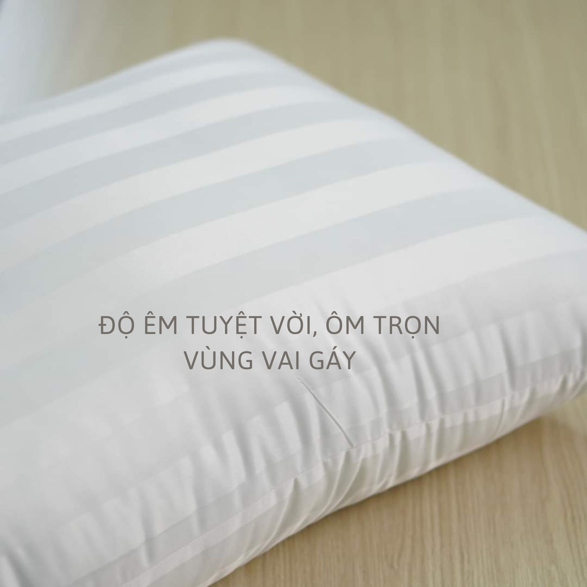 Ruột gối nằm An Lụa 50x70 cm bông lông vũ nhân tạo microfiber