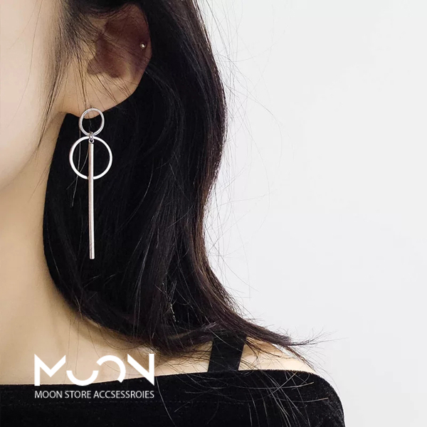 [HCM]Bông tai nữ que dài tòn ten dễ thương style hàn quốc - moon store acc