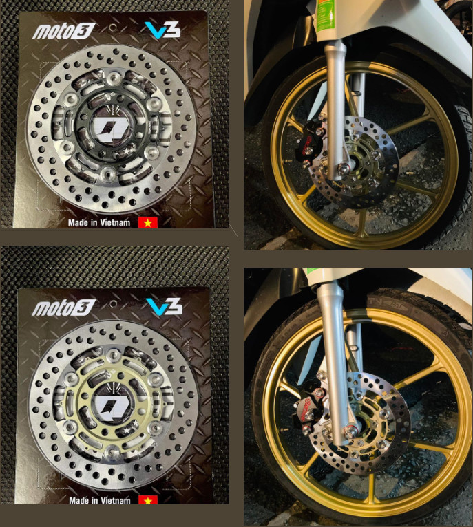 Đĩa thắng phanh dĩa tq6 -moto3 220 / 260mm yamaha / honda