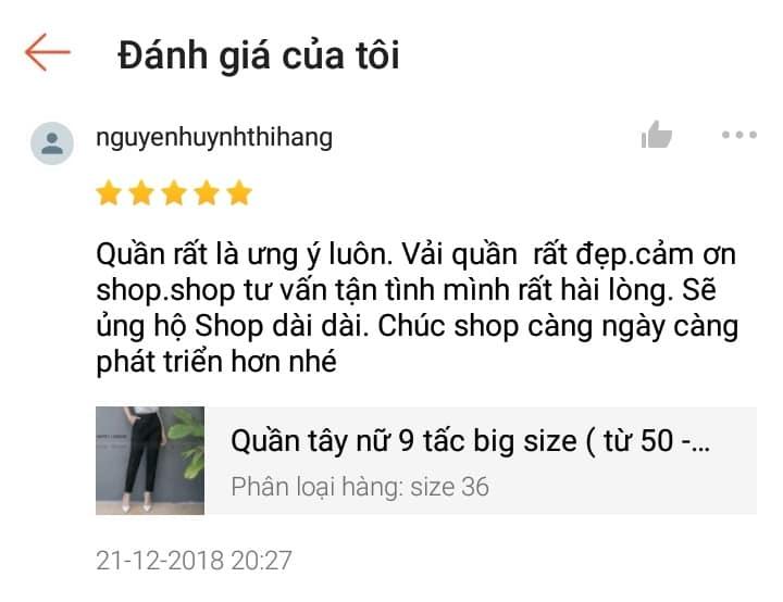 Bigsize 60-90kg QUẦN TÂY 9 TẤC