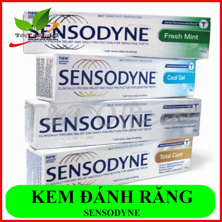 Kem đánh Răng Sensodyne Thơm Mát Giảm Ê Buốt Bảo Vệ Toàn Diện
