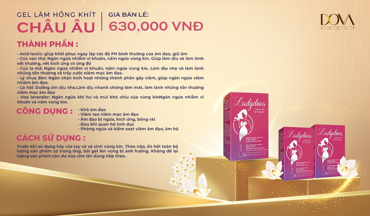 Gel phụ khoa Lady Dova hàng chuẩn