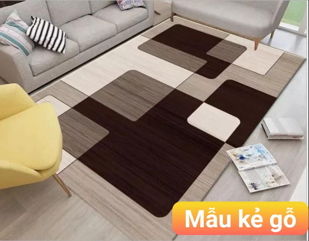 Thảm nỉ bali trải sàn loại 1m6 x2m3 các mẫu ngẫu nhiên màu gỗ