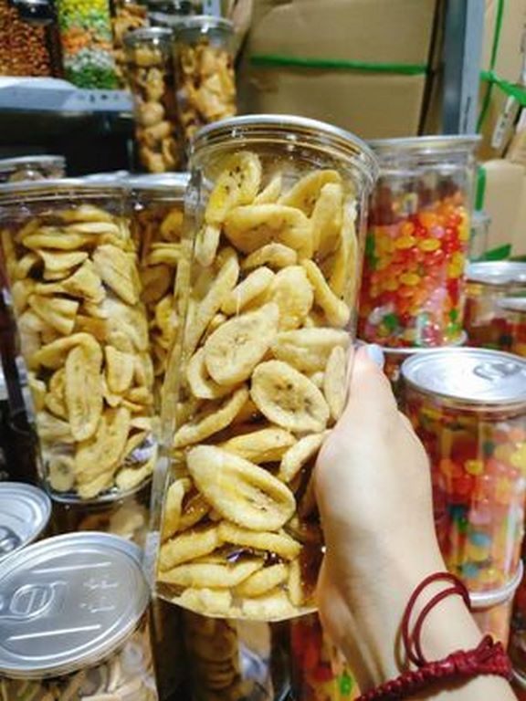 Chuối Sấy Giòn Lon Pet 250G - Siêu Ngon