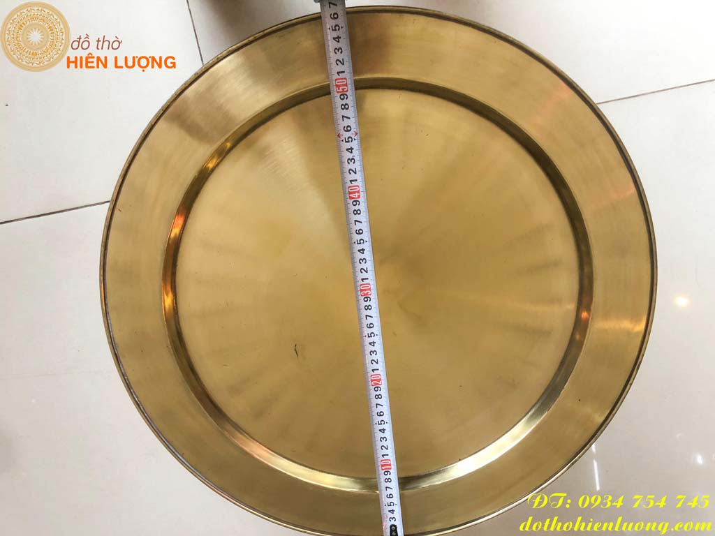 Mâm Đồng Thau Trơn Đường kính 57cm