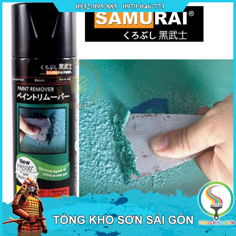 Bình xịt tẩy sơn trên kim loại PR500- son Samurai