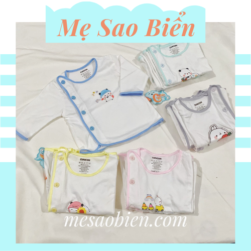 Áo sơ sinh cài bác sĩ tay dài CUNCON