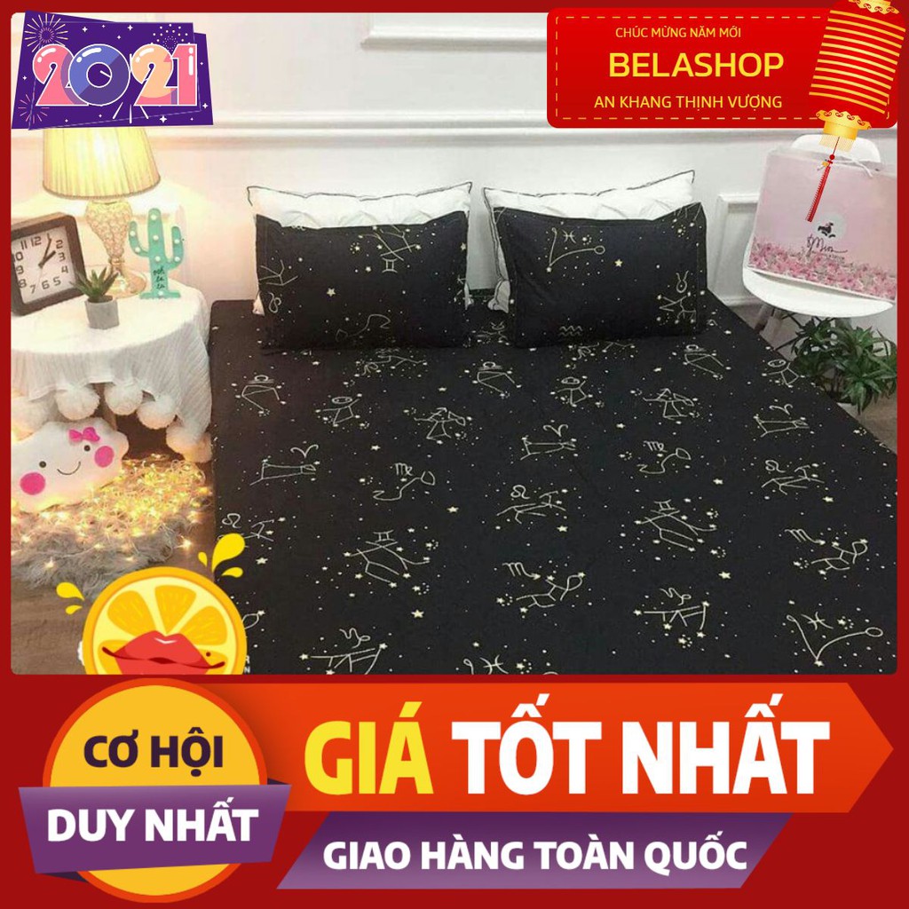 Bộ ga gối drap 1m8 cotton poly vikona mã 18