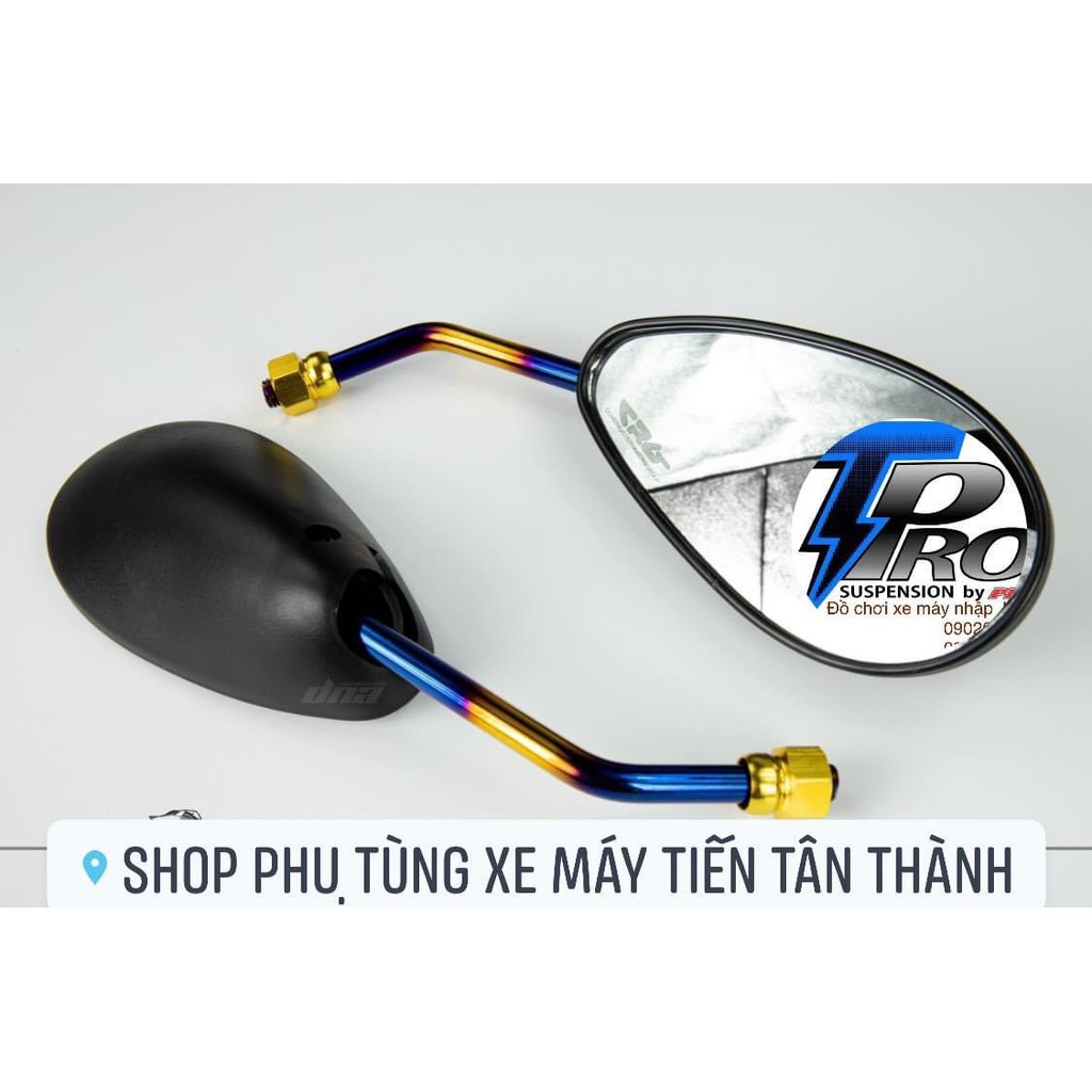 Cặp kính tai thỏ Su  Inox si chrom ( kiếng chiếu hậu xe máy )