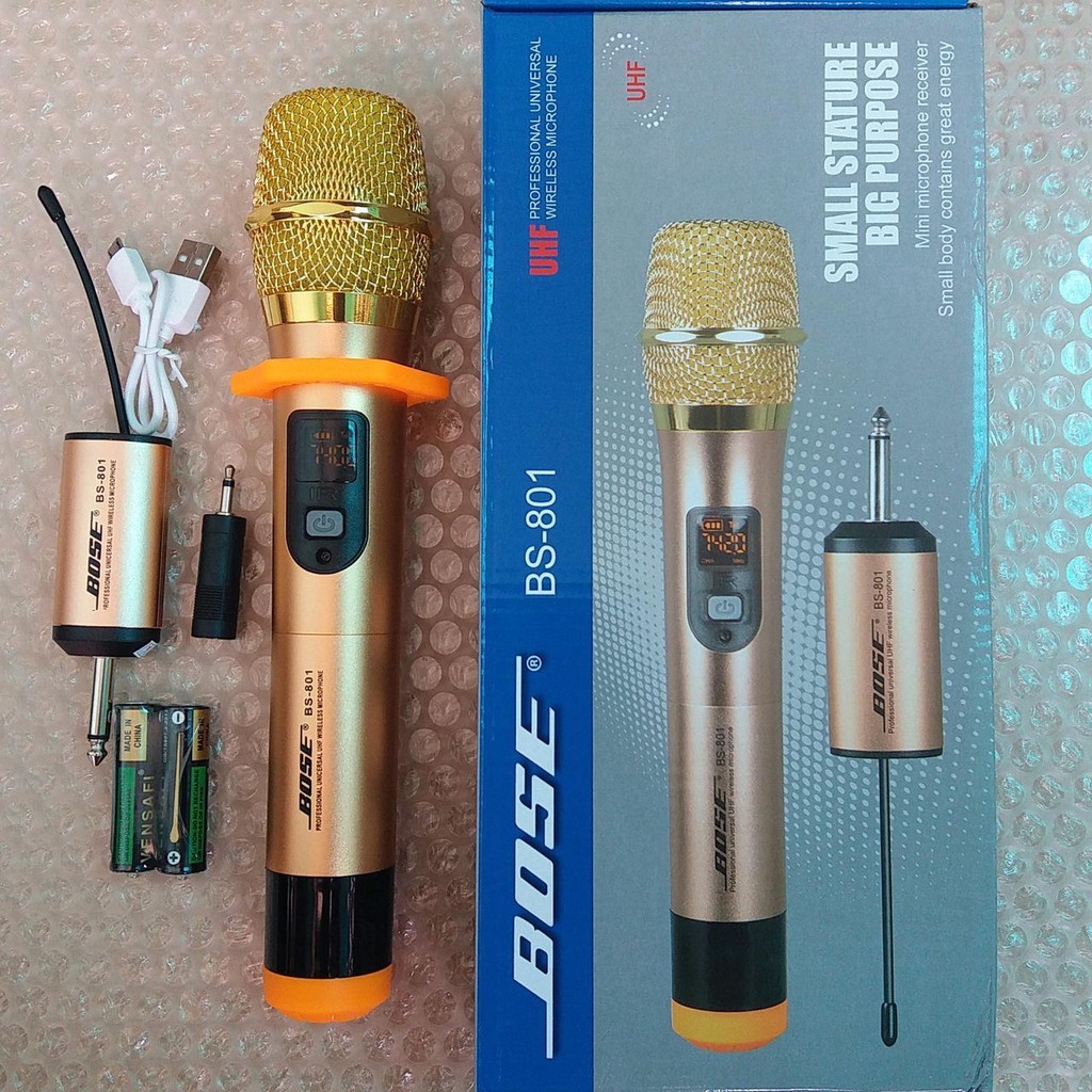 Micro Không Dây Hát Karaoke Và Thu Âm Cực Hay BS-801 Chuyên Dành Cho Loa Kéo