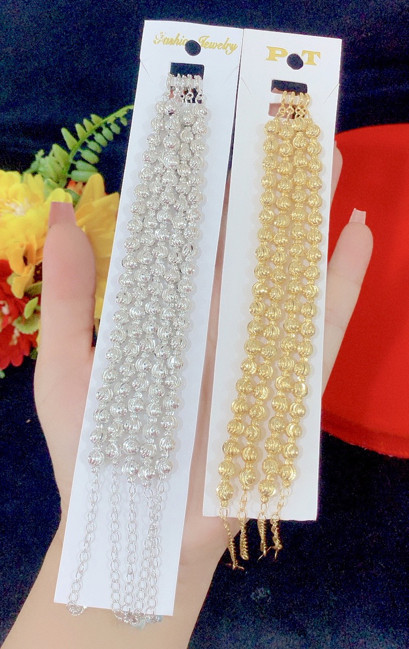 Lắc tay bi nữ mạ vàng or bạch kim