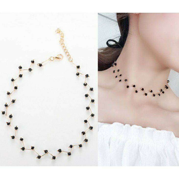 [HCM]Vòng cổ choker kết hợp pha lê