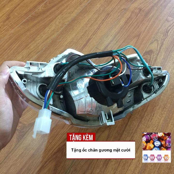 [TẶNG ĐÔI ỐC CHÂN GƯƠNG MẶT CƯỜI] Đầu đèn pha xe WAVE S110 , RSX bóng tròn siêu sáng - G422