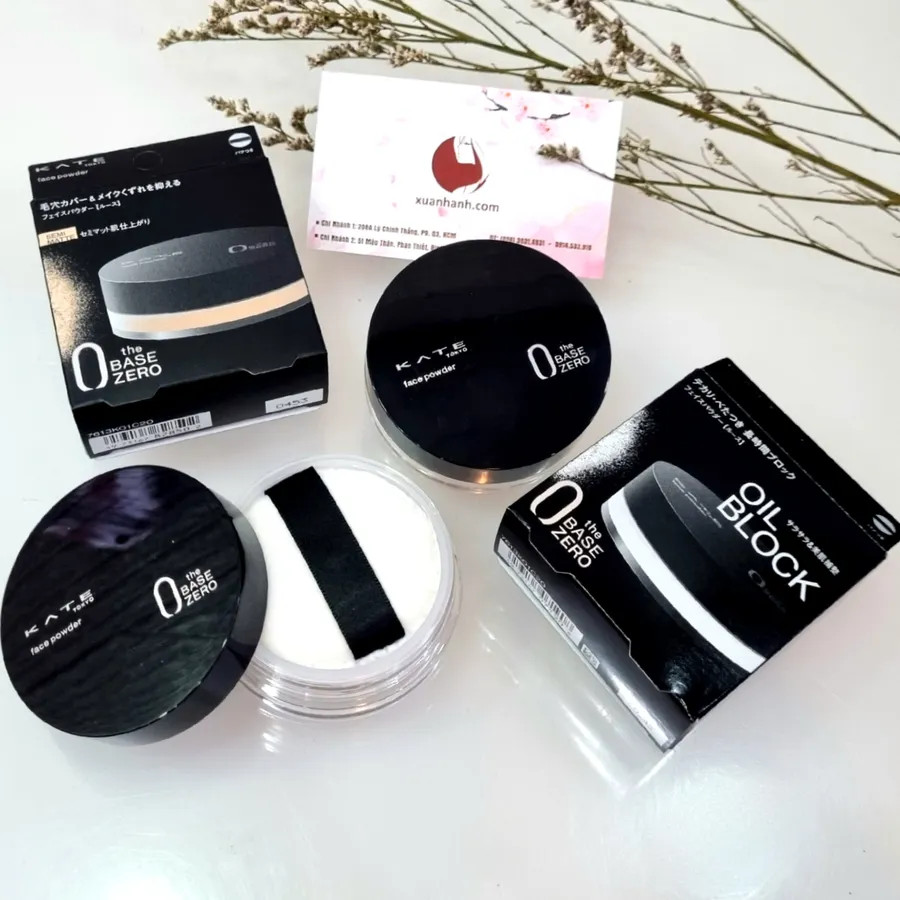 Phấn phủ bột Kanebo Kate The Base Zero Face Powder kiềm dầu, matte da, #Natural
