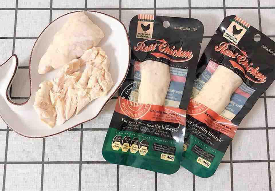 Ức gà hấp ăn liền cho chó mèo Real Chicken 40g