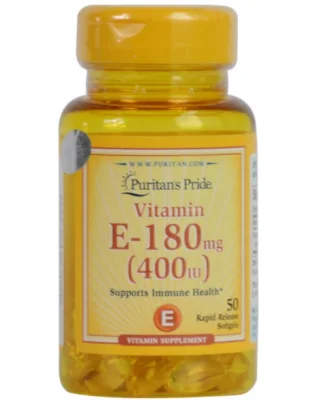Viên uống vitamin E 400IU giúp làn da trẻ trung, căng bóng (HSD: 28/3/2025) Puritan's Pride 50v