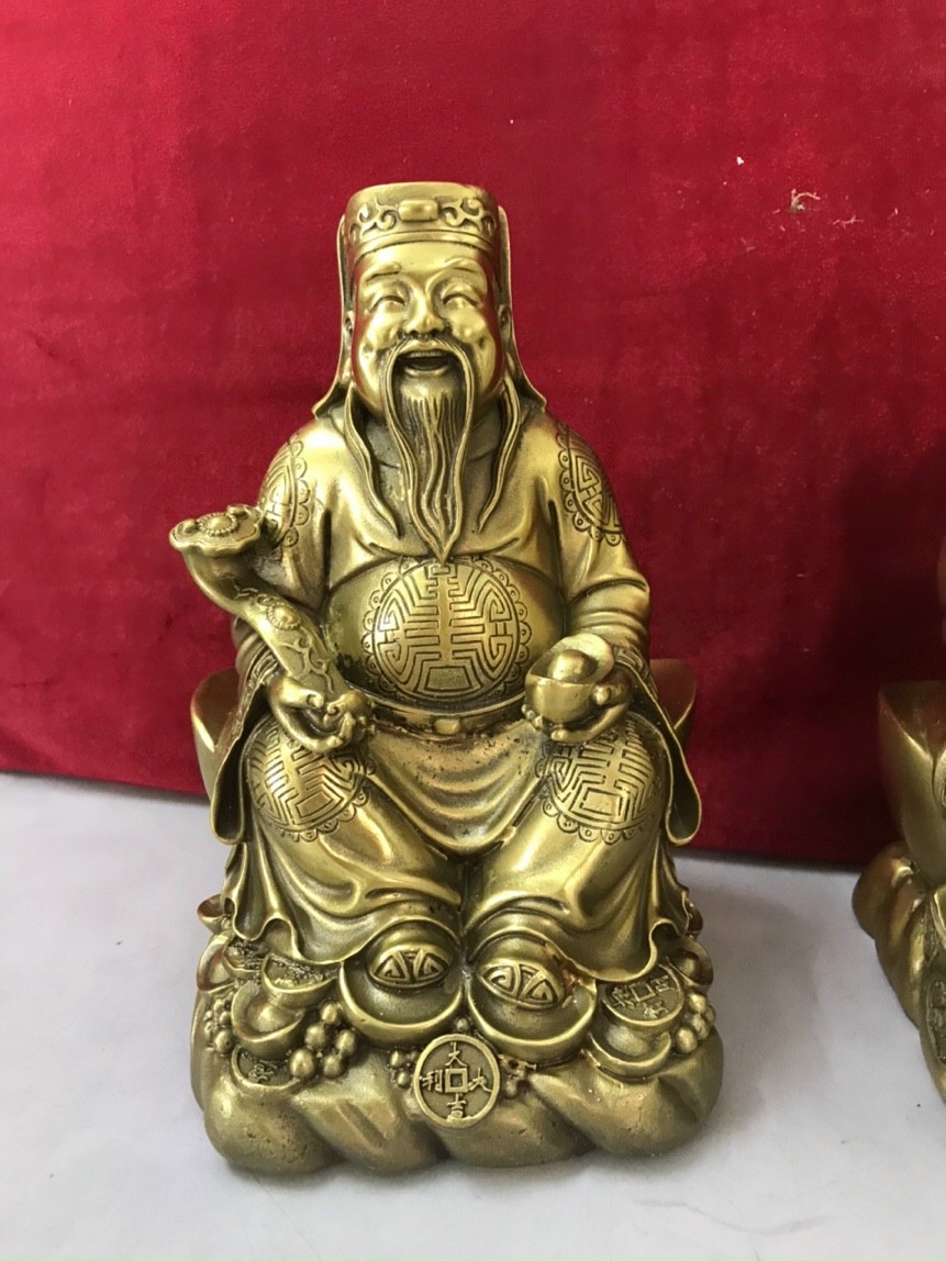 Tượng thần tài thổ địa bằng đồng