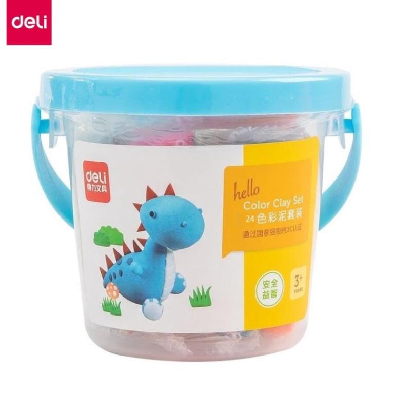 Đất nặn 24 màu hộp nhựa kèm khuôn 7031