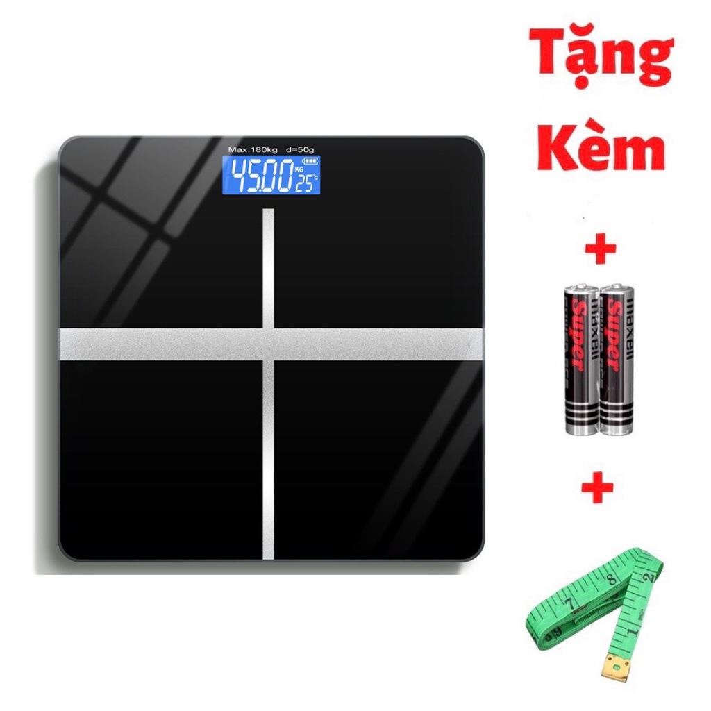 Cân Điện Tử - Cân Sức Khỏe Cho Gia Đình (tặng kèm thước đo-pin)