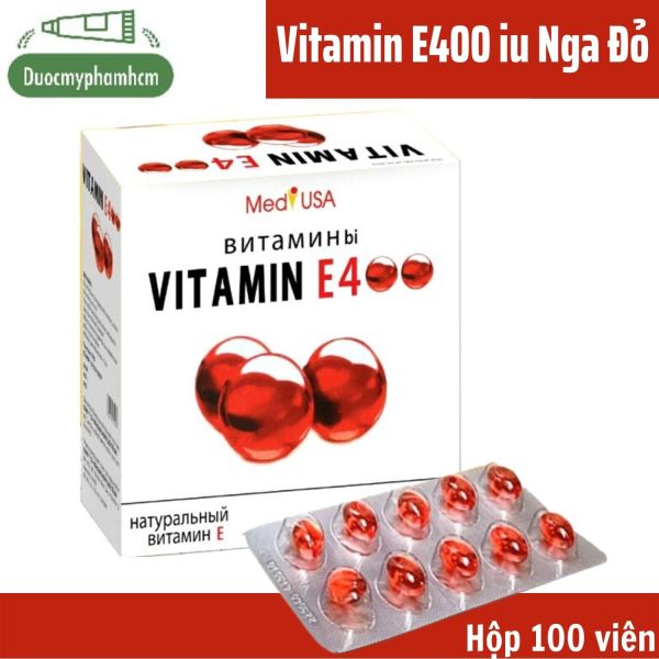 [HCM]Viên Uống Đẹp Da Vitamin E 400iu Đỏ, Ngăn Ngừa Lão Hóa, Cấp Nước Cho Da - Hộp 100 viên